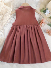 Girls Sleeveless Peplum Dress Party Vacation Outfit
