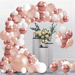Rose Gold Balloons Garland Arch Kit 138pcs - Birthday Party Decor