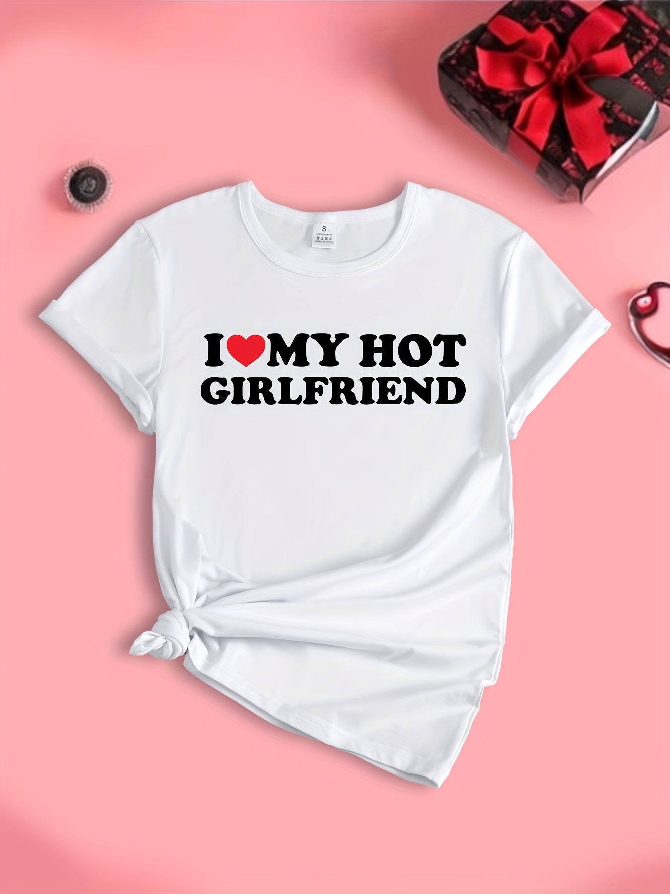 Hot Boyfriend Love Letter Graphic Sports T-shirt