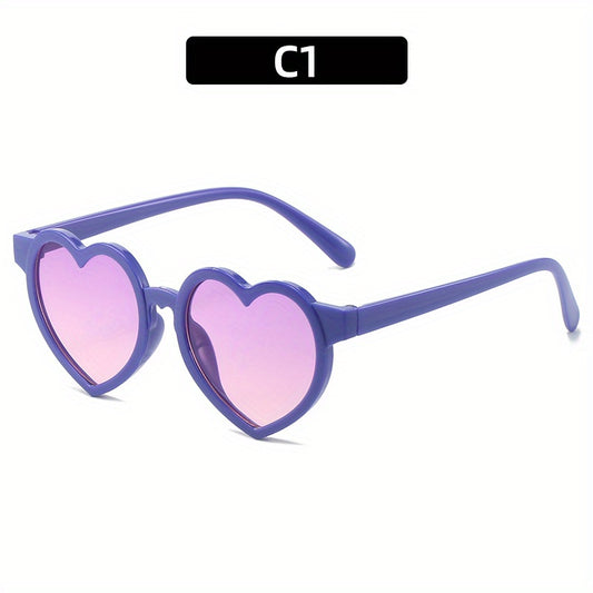 Stylish Macaron Kids Sunglasses Heart Shaped UV Sun Protection Party Eyewear