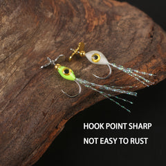 5pcs Bionic Hard Bait Jig Head Hook w/ Propeller Fishing Tackle