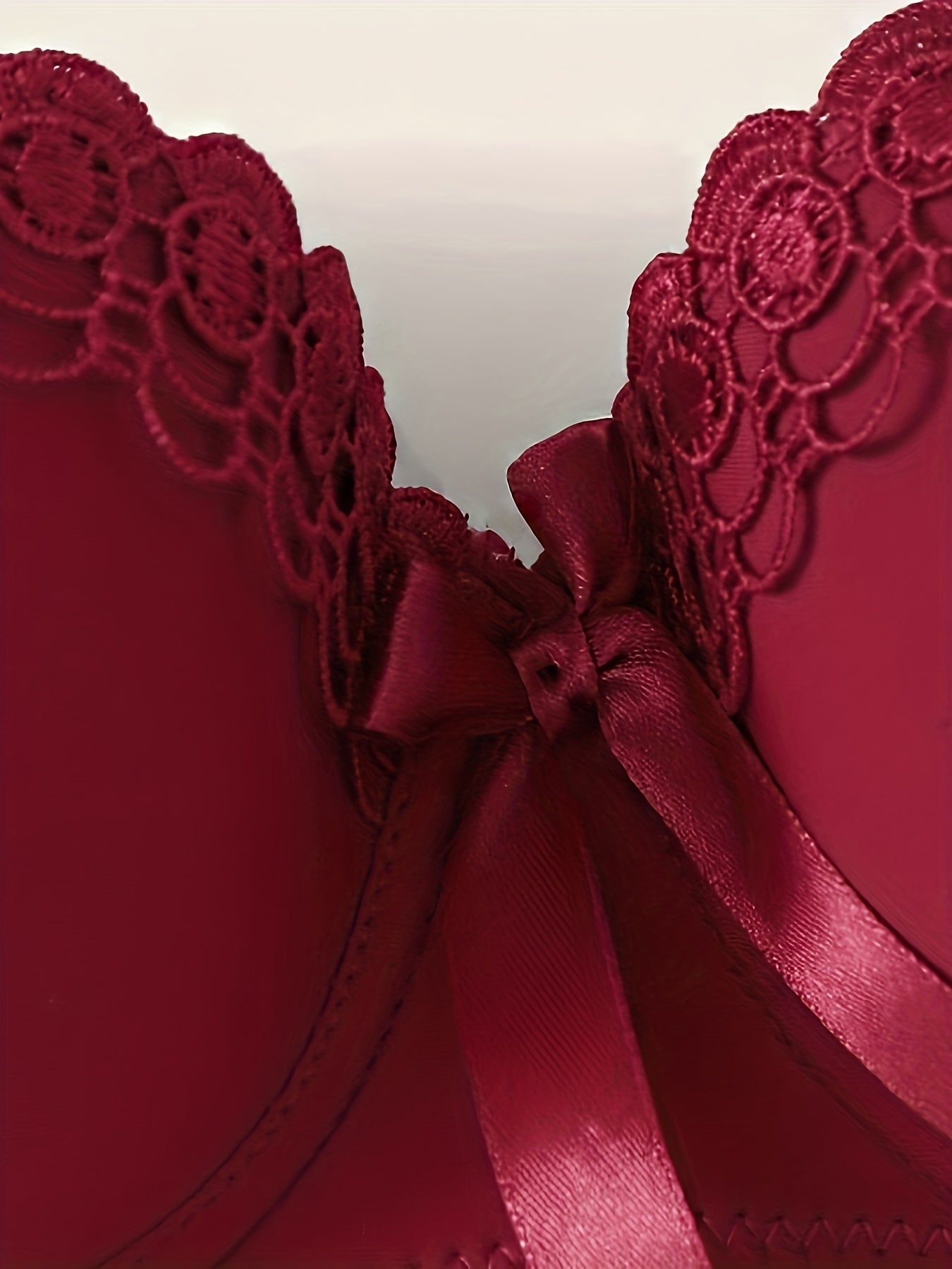 2pcs Lace Push Up Bras Comfy Bow Tie Bra Women's Lingerie & Underwear
