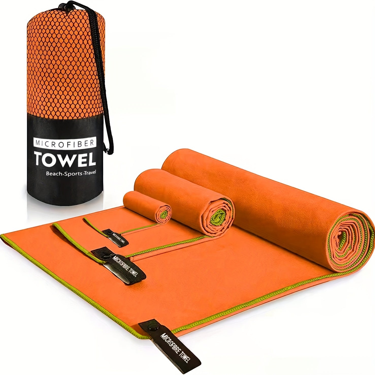 3pcs Velvet Quick Drying Towels Microfiber Fitness Sports Beach Tow