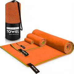3pcs Velvet Quick Drying Towels Microfiber Fitness Sports Beach Tow