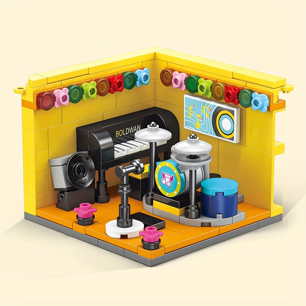 Musician Room Building Blocks DIY Mini Model Assembled Toy