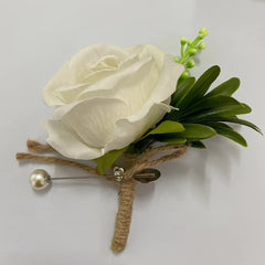 European Wedding Groom Chest Flower Brooch