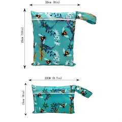 2pcs Bee Print Diaper Bags Washable Travel Bags Storage Bags