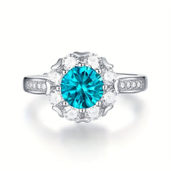 1ct Moissanite Silvery Wedding Band For Women