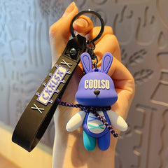 Violence Rabbit Keychain Pendant For Men Cartoon Toy Bag Accessories
