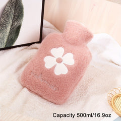 500ml 1000ml Hot Water Bag With Soft Cover Cartoon Hand Warmer