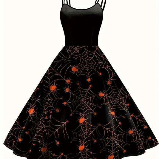  Women's Web Print Cami Dress