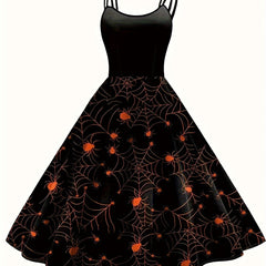  Women's Web Print Cami Dress