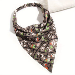 Cartoon Pattern Hair Band Triangle Towel Head Scarf Hair Accessories