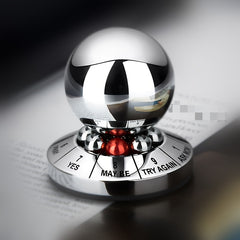 Metal Fortune Ball Spinner-YES MAYBE TRY AGAIN-Stress Relief-Fidget Toy