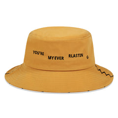 Embroidery Bucket Hat Women Men Unisex