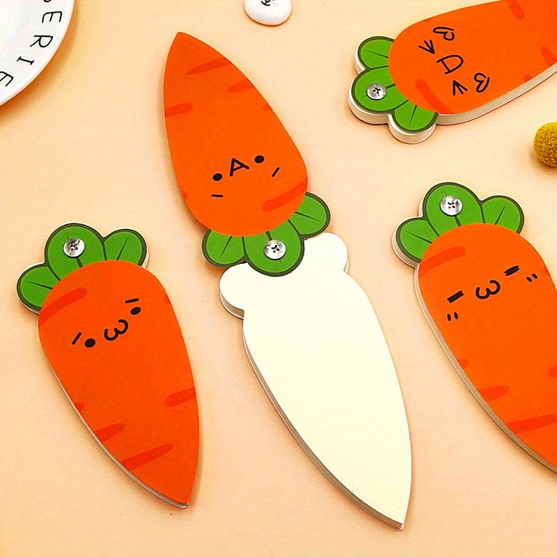 5pcs Carrot Spiral Note Book Portable Small Blank Word Book Card