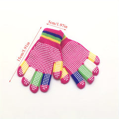 Anti slip Knitted Children's Gloves for Winter Sports