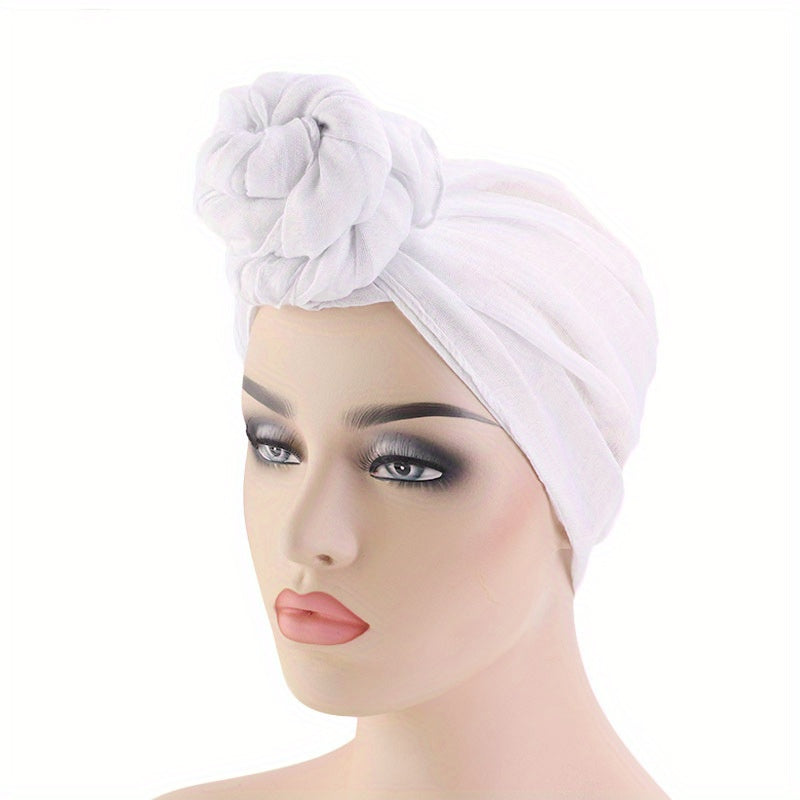 Solid Knot Turban Cap Boho Head Wrap Vintage Head Scarf