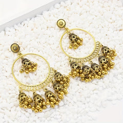 Vintage Indian Hoops Jhumka Earrings - Female Jewelry