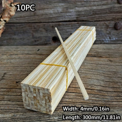 10pcs 11.81in Bamboo Strips for DIY Model Building Construction
