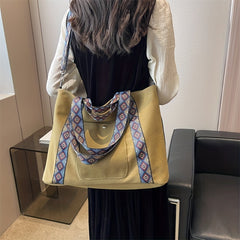 Ethnic Style Canvas Tote Bag Large Capacity Crossbody Bag Handbags