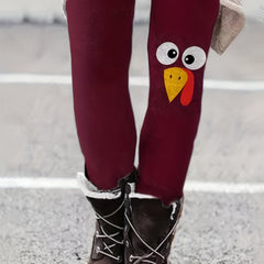  Women's Cartoon Print High Stretch Leggings