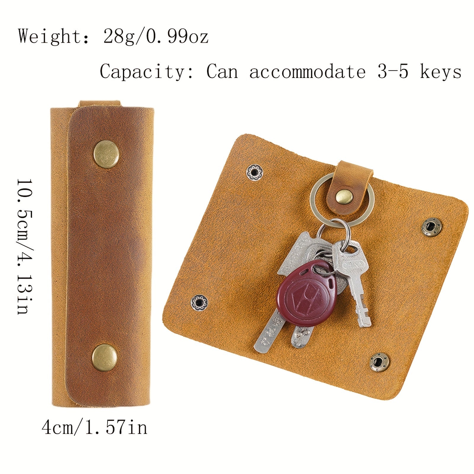 Men's Leather Keychain Bag Key Protection Case