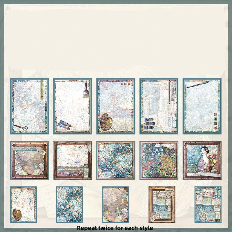 30pcs Retro Journal Decorative Base Layer Paper Pack