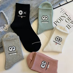 5 Pairs Cute Cartoon Socks Women's Stockings