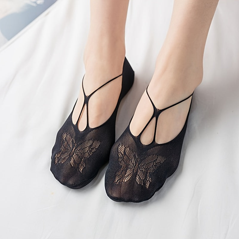 4 Pairs Butterfly Pattern Socks for Women