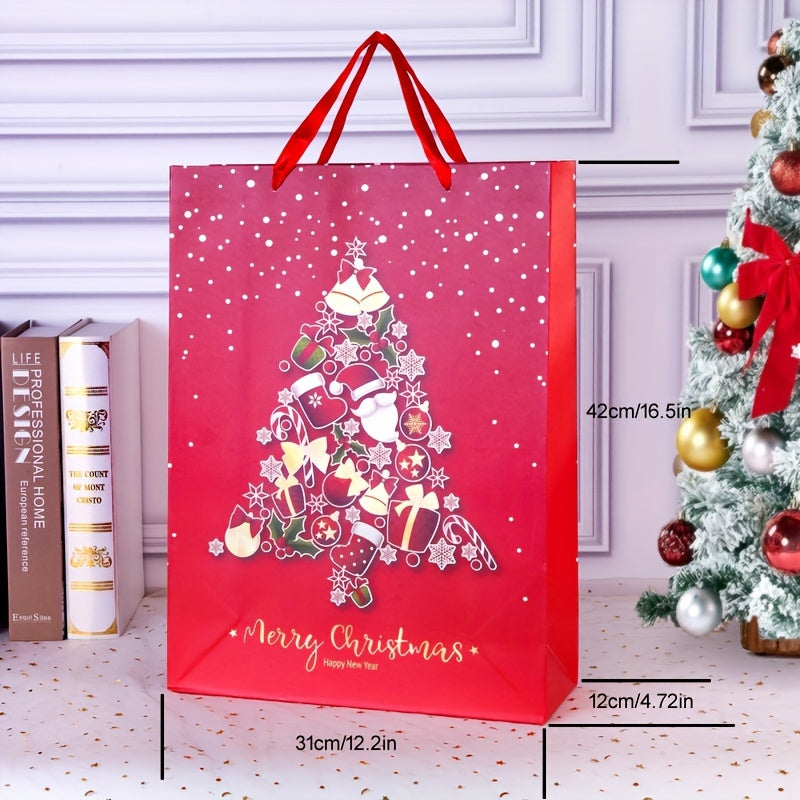 12pcs Christmas Craft Gift Bag Large & Small Sizes for Parties and Holiday Gifts