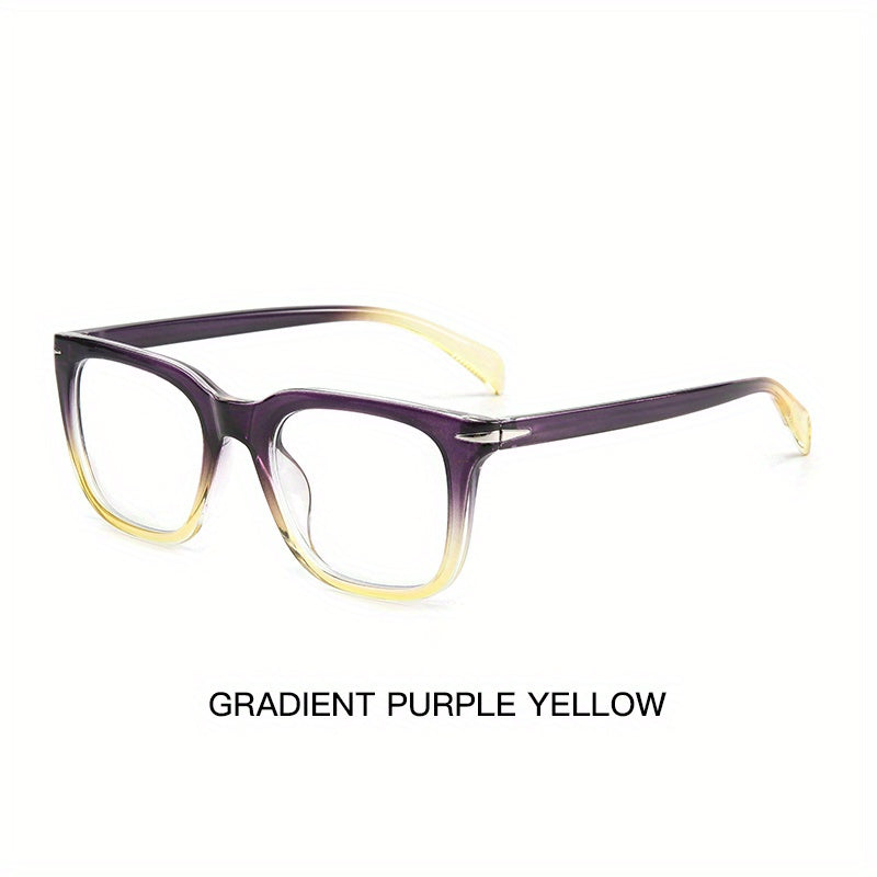 Square Anti Light Glasses Clear Lens for Women Men Teens