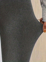  Butterfly Patched Fleece Lined High Rise Thermal Leggings