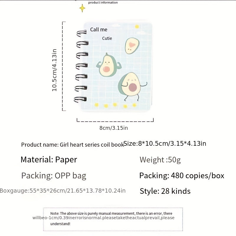 A7 Coil Book Student Mini Pocket Notebook