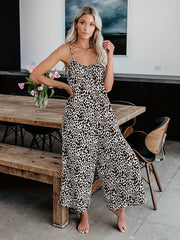 Tie Dye V-Neck Plus Size Boho Jumpsuit