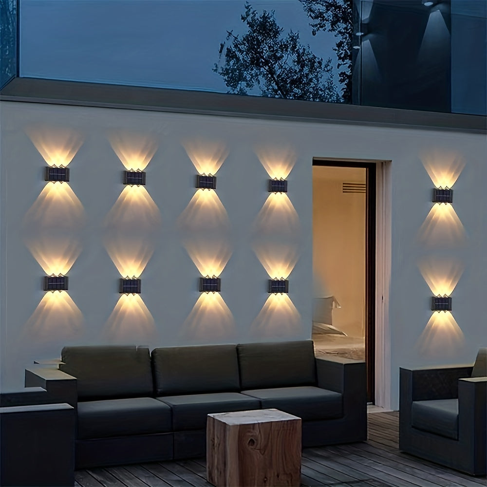 Outdoor Solar Wall Lights - Waterproof for Backyards, Patios, Decks