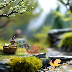 Snail Landscape Disc Ornament Snail Toy PL127