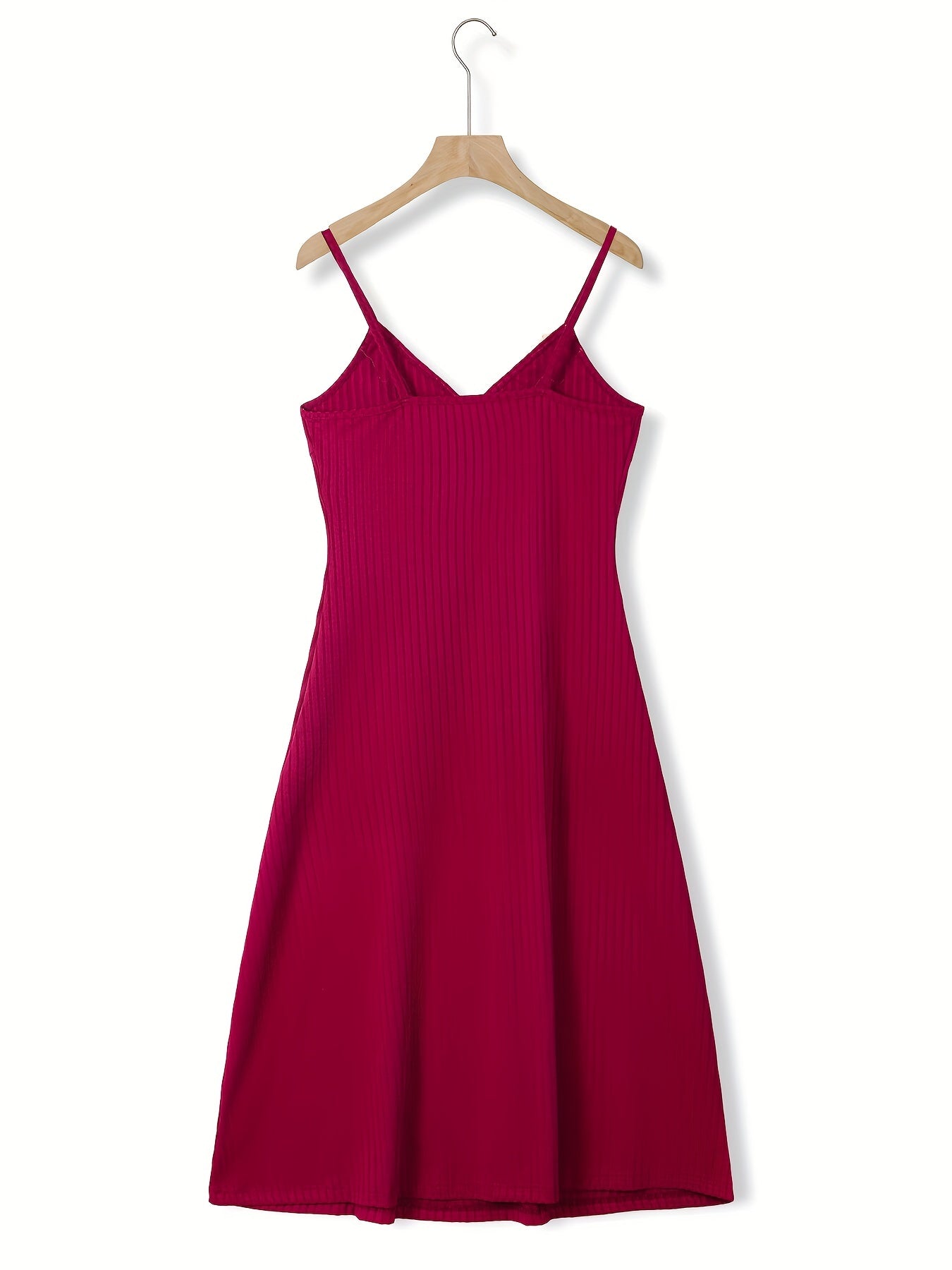 Lace Slip Lounge Dress V Neck Ribbed Home Dress Women's Loungewear