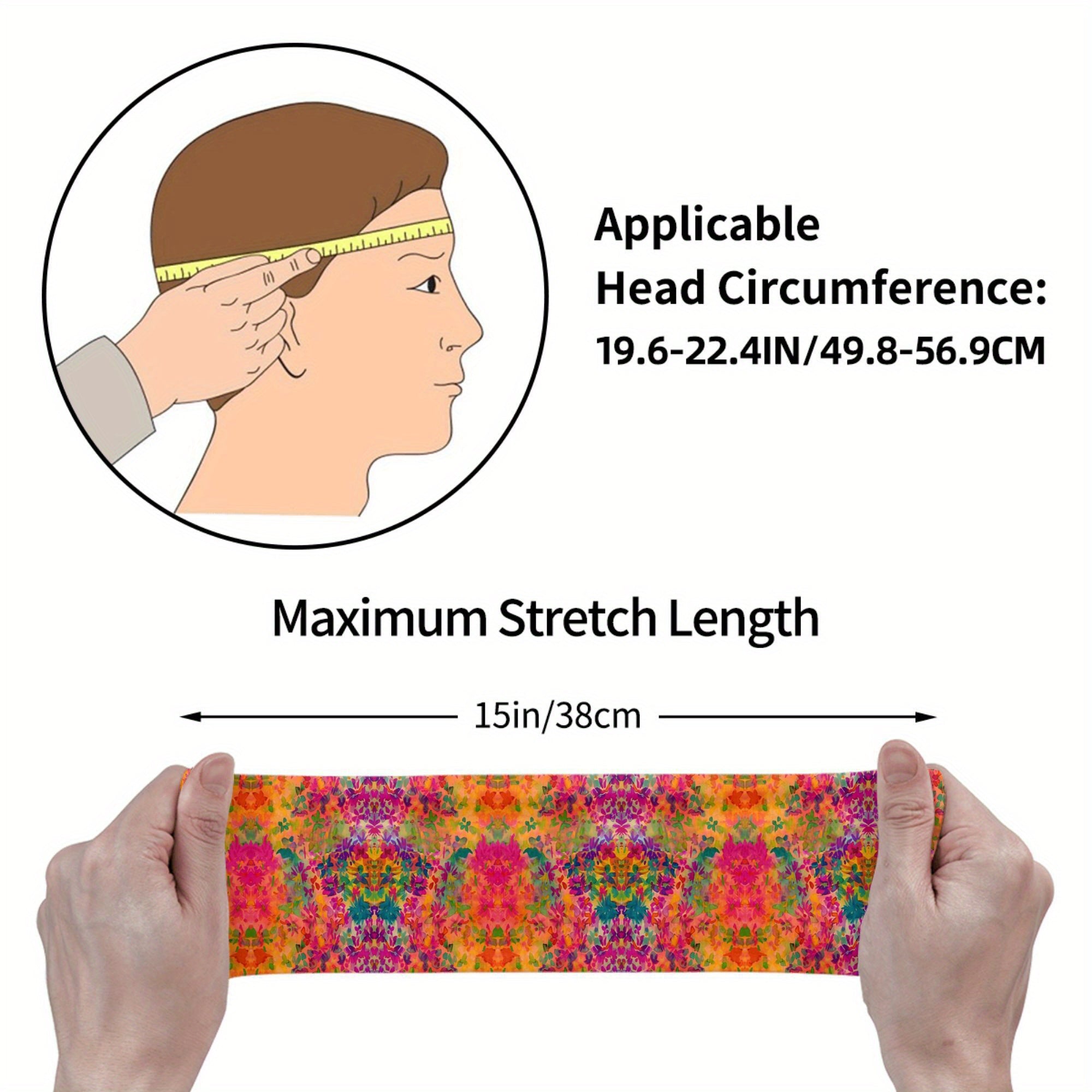 Men's Multicolor Non Slip Headband Fitness Band with Vibrant Rainbow Colors