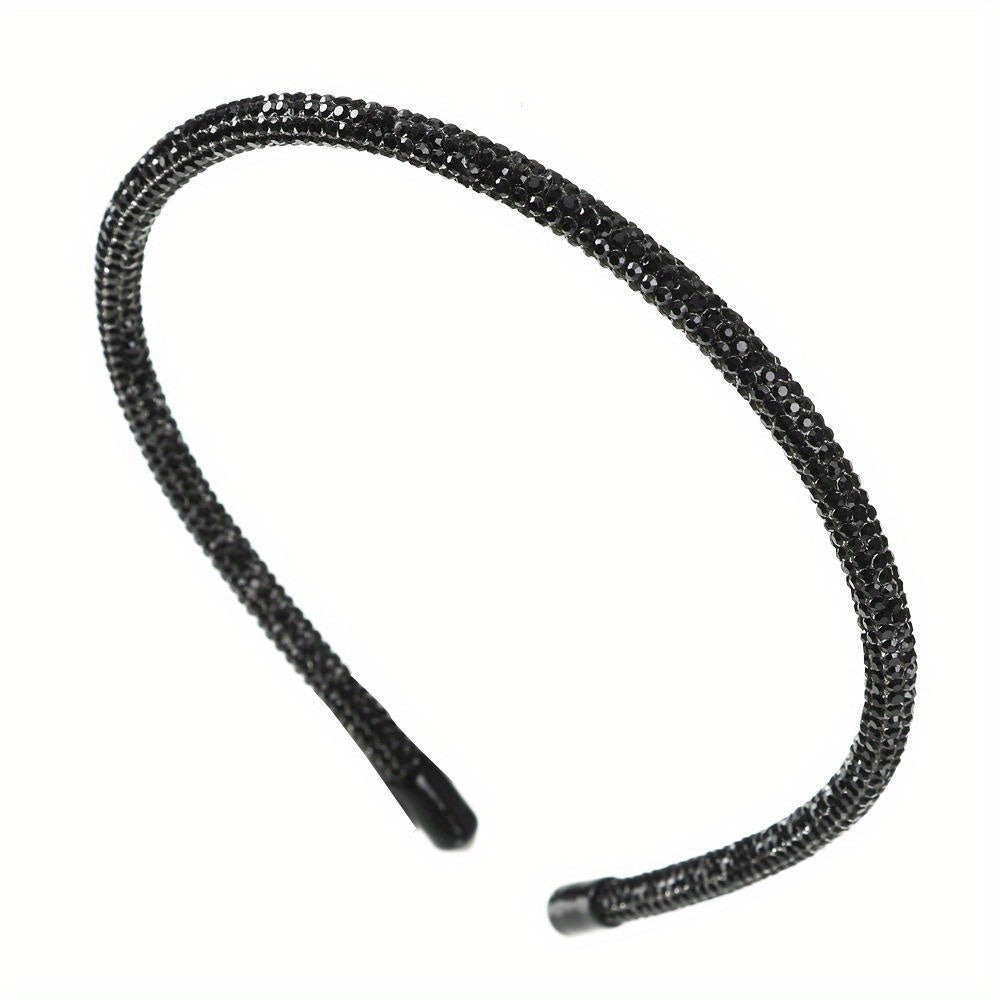 Y2K Rainbow Rhinestone Headband Skinny Hair Band