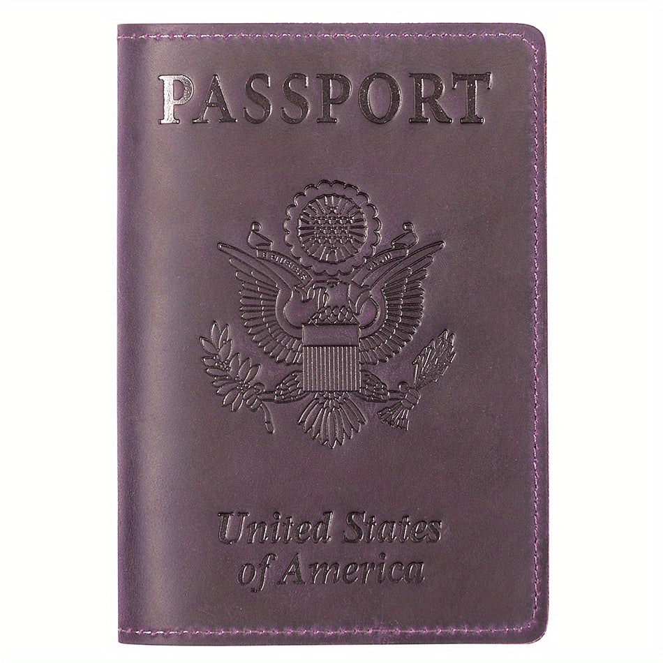 Leather Passport Cover Travel Holder for Cards