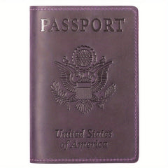Leather Passport Cover Travel Holder for Cards