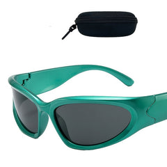 Irregular Frame Sports Sunglasses UV Protection
