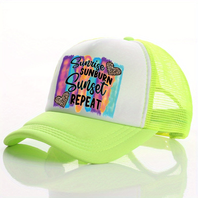 Men's Love Letter Print Peaked Cap Street Baseball Cap