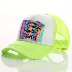 Men's Love Letter Print Peaked Cap Street Baseball Cap