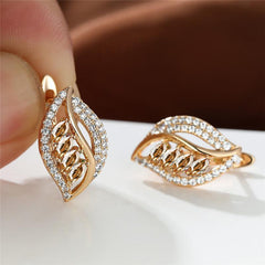 Marquise Cut Multicolor Stone Clip On Hook Earrings CZ Drop Dangle
