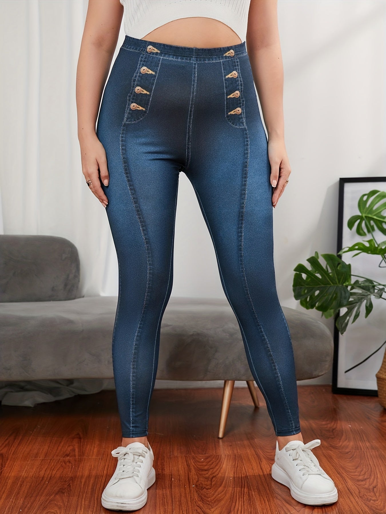 Women's Floral Printed Yoga Pants High Waist Leggings