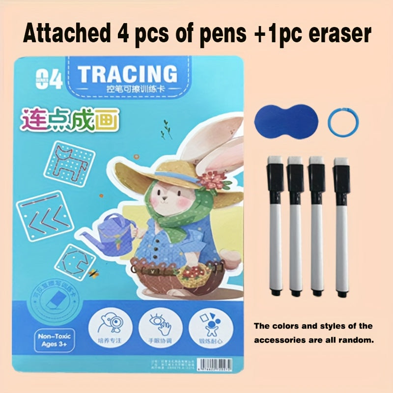 Magic Practice Book Set Kids Drawing Kit with Pen and Eraser