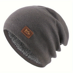 Fleece Knitted Hat Ear Protection Hat for Outdoor Activities