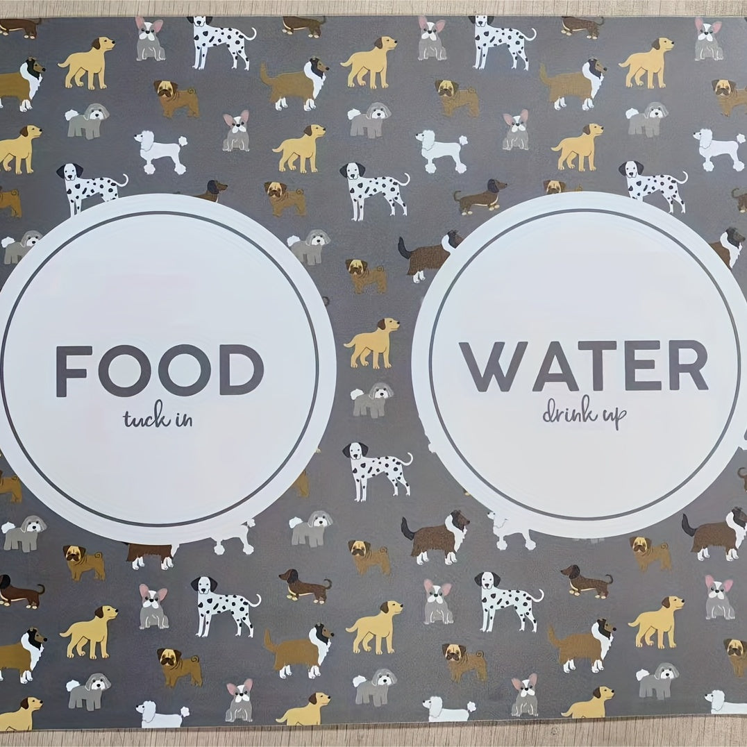 Small Pet Thick Dining Mat Cat Dog Pattern